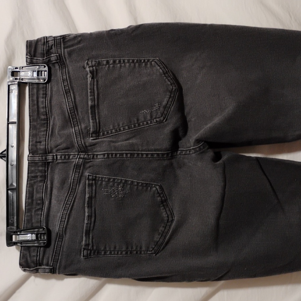 Free People Great Heights Fringed Hem Black Jeans Sz.29 Hardly Worn (A-72) - Picture 6 of 10
